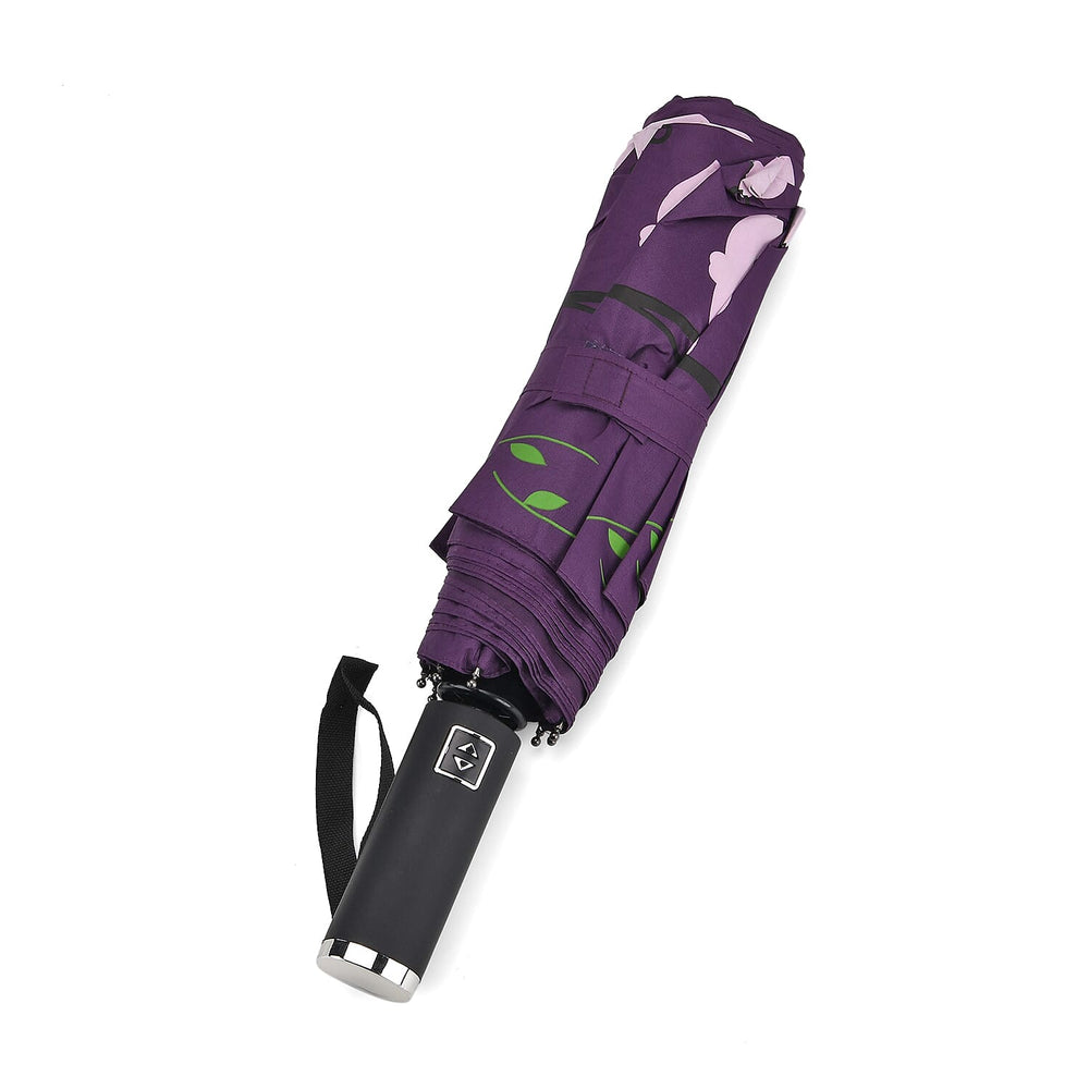 Colour-Changing Owl Print Umbrella - Purple