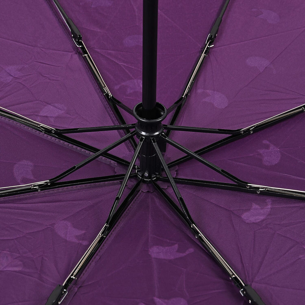Colour-Changing Owl Print Umbrella - Purple