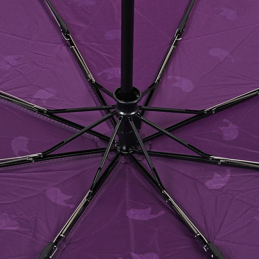 Colour-Changing Owl Print Umbrella - Purple