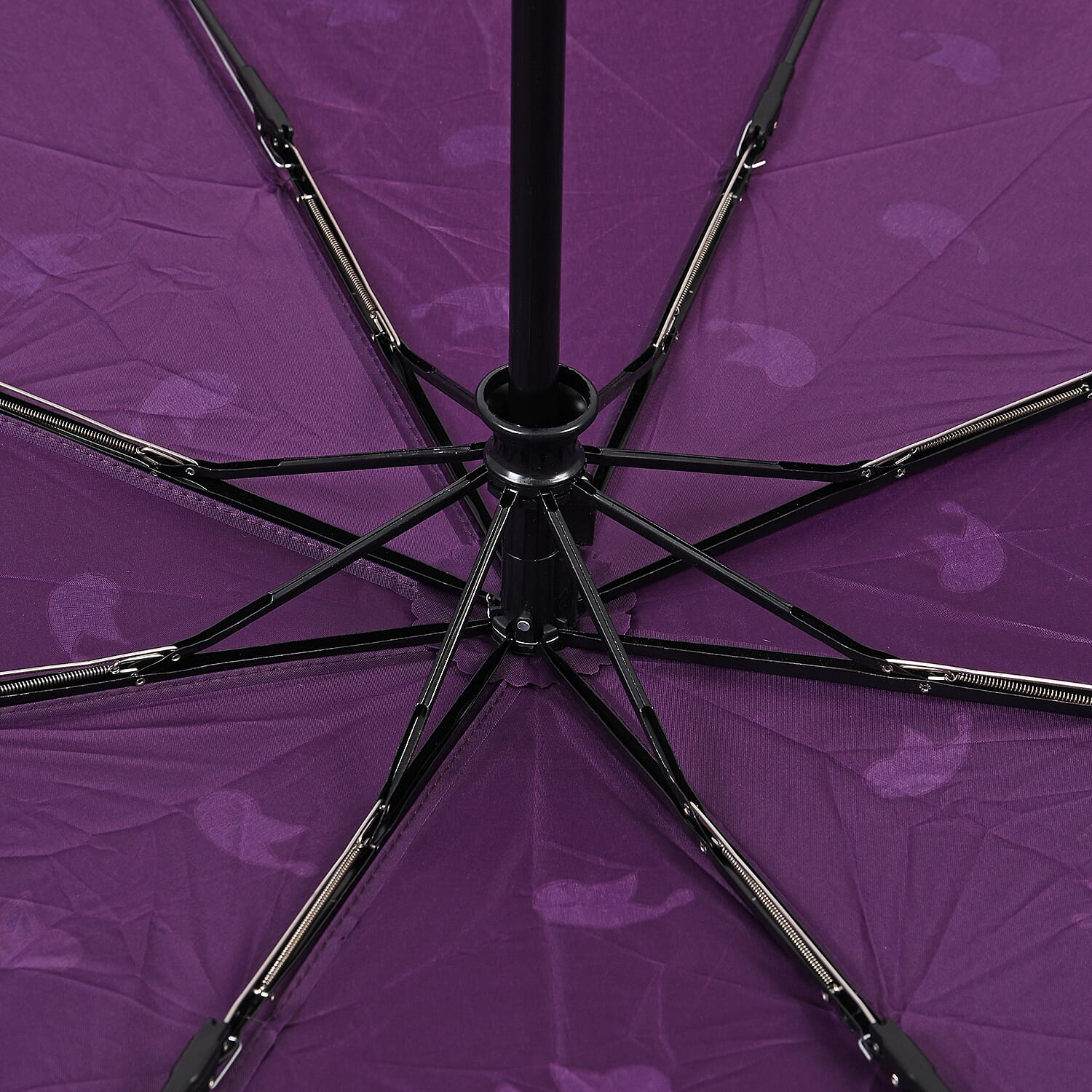 Colour-Changing Owl Print Umbrella - Purple