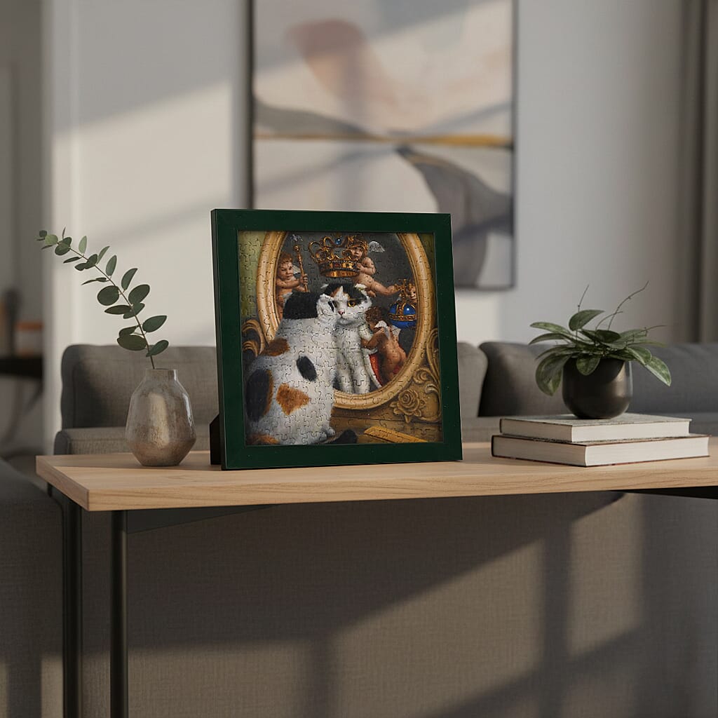 DIY 169-Piece 3D Photo Frame Jigsaw Puzzle - The Royal Cat (Parody of The Spanish Wedding)