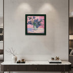 DIY 169-Piece 3D Photo Frame Jigsaw Puzzle - Irises (Against a Pink Background)