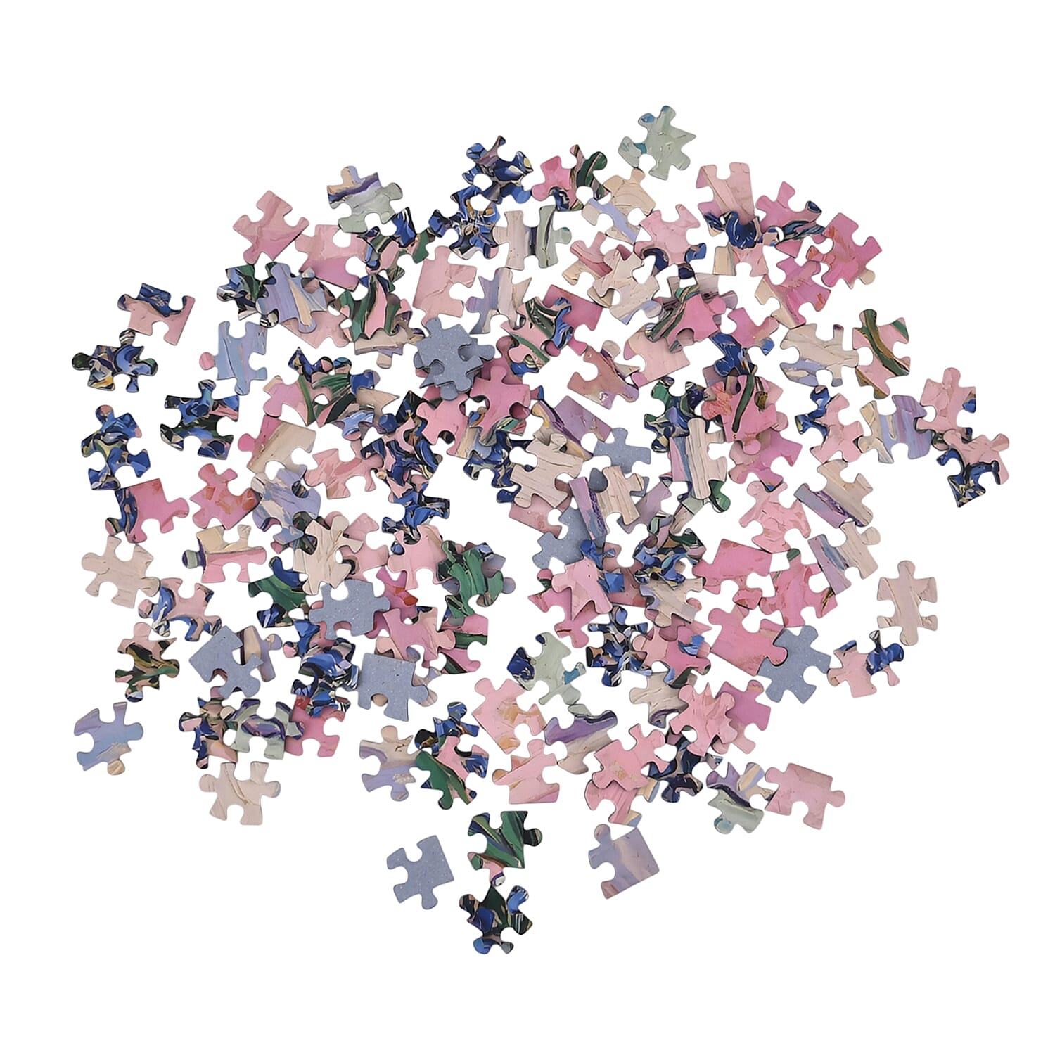 DIY 169-Piece 3D Photo Frame Jigsaw Puzzle - Irises (Against a Pink Background)