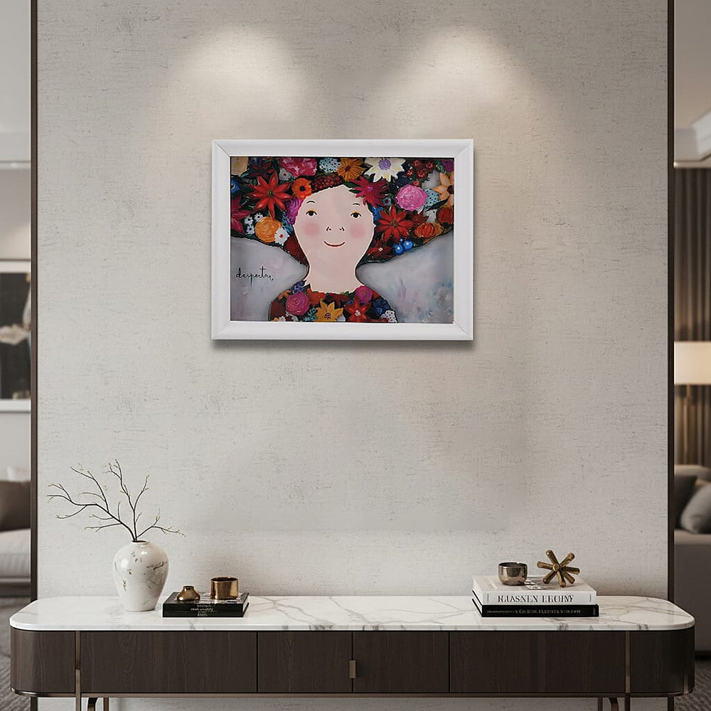 DIY 169-Piece 3D Photo Frame Jigsaw Puzzle - La Fille a la Fleur (Girl with Flowers)
