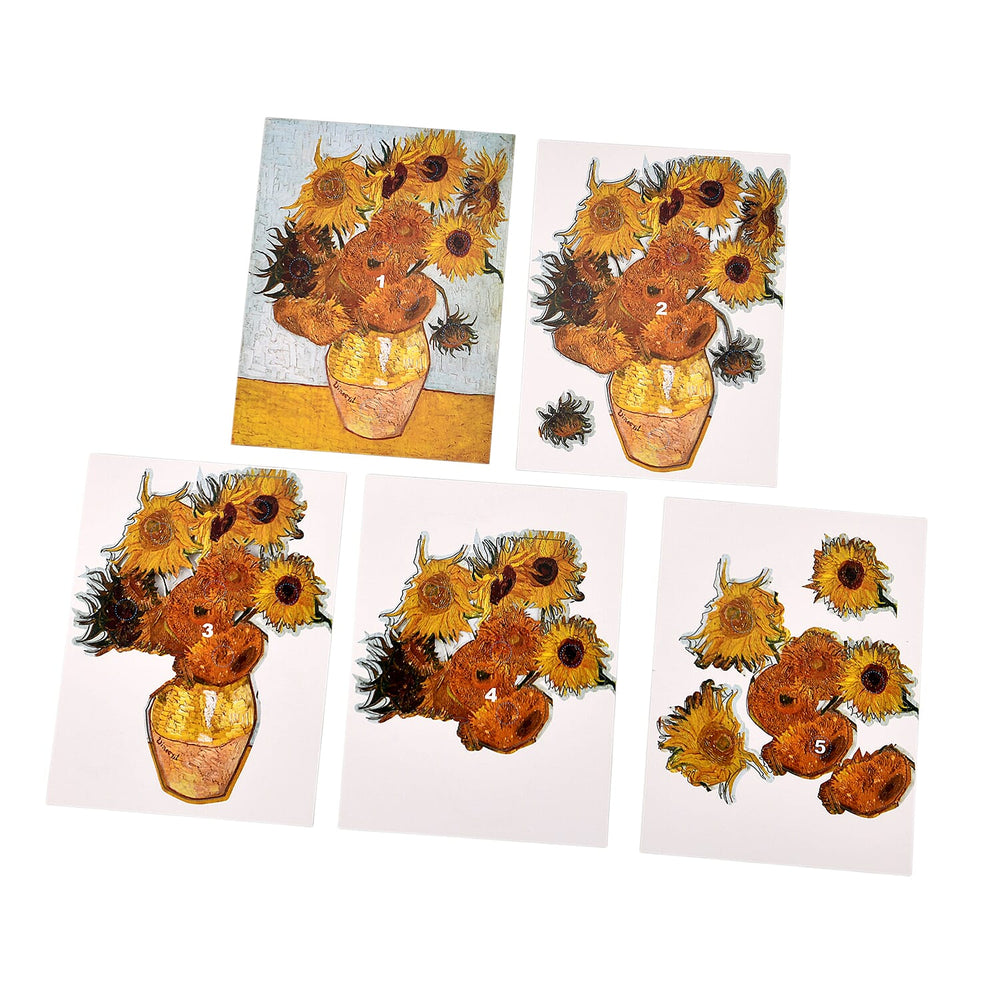 DIY 169-Piece 3D Photo Frame Jigsaw Puzzle - Sunflowers (Vase with Twelve Sunflowers)