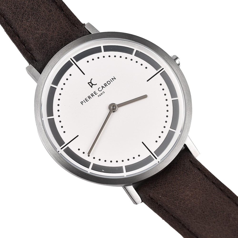 Pierre Cardin Quartz Mens Watch in Leather - Brown