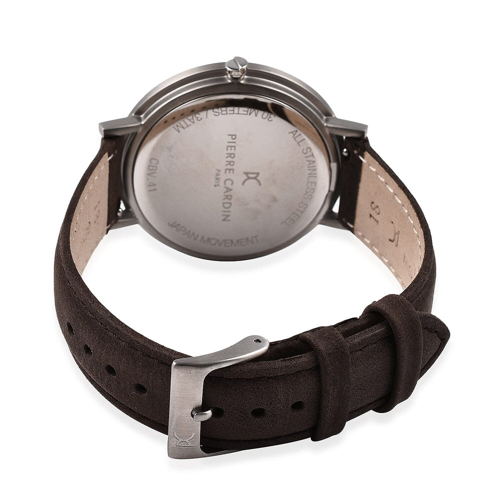 Pierre Cardin Quartz Mens Watch in Leather - Brown