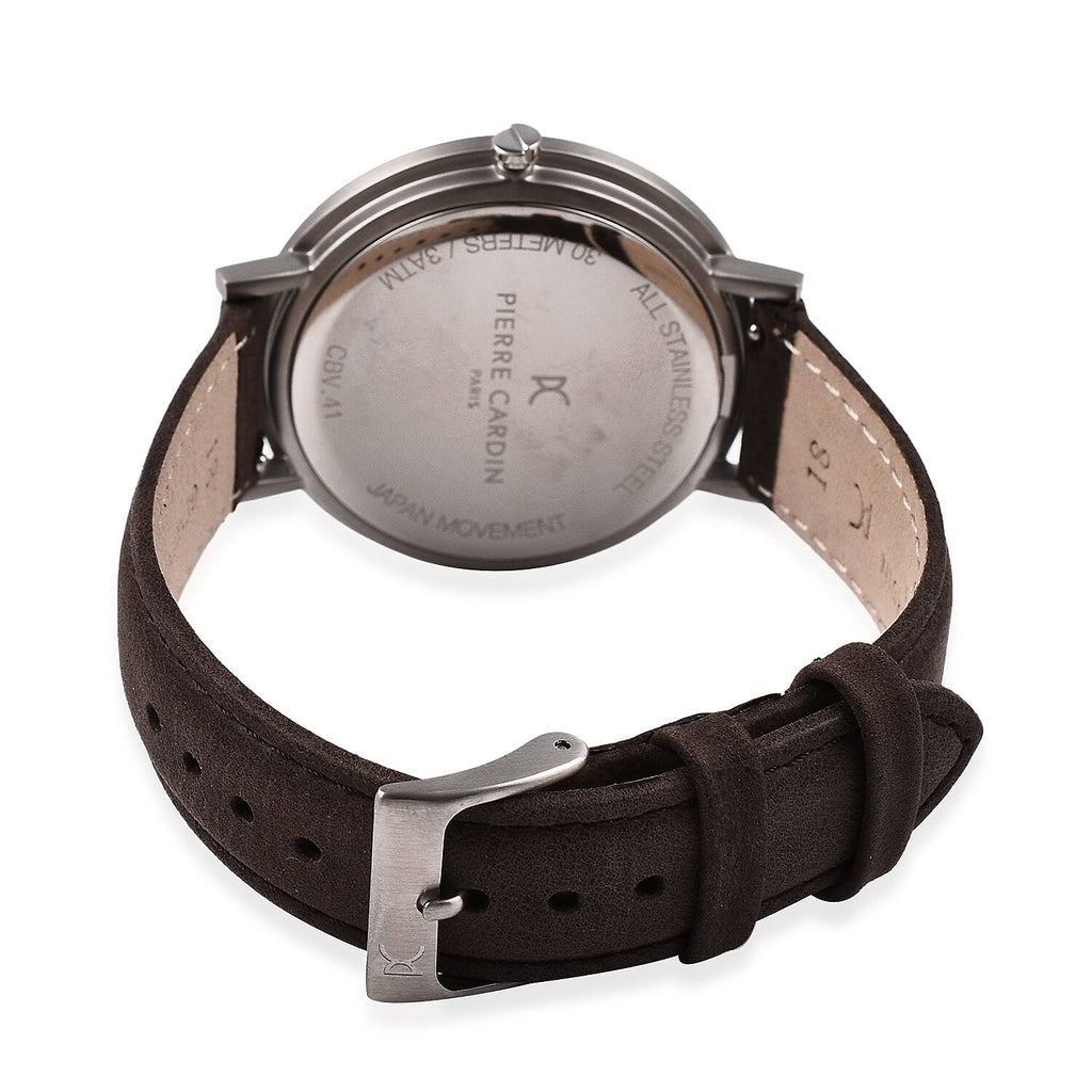 Pierre Cardin Quartz Mens Watch in Leather - Brown