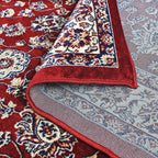 Polyester Traditional Rug and Door Mat (Size 120x1 cm) - Red & Yellow