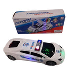 Police Car with LED Projection Light- White