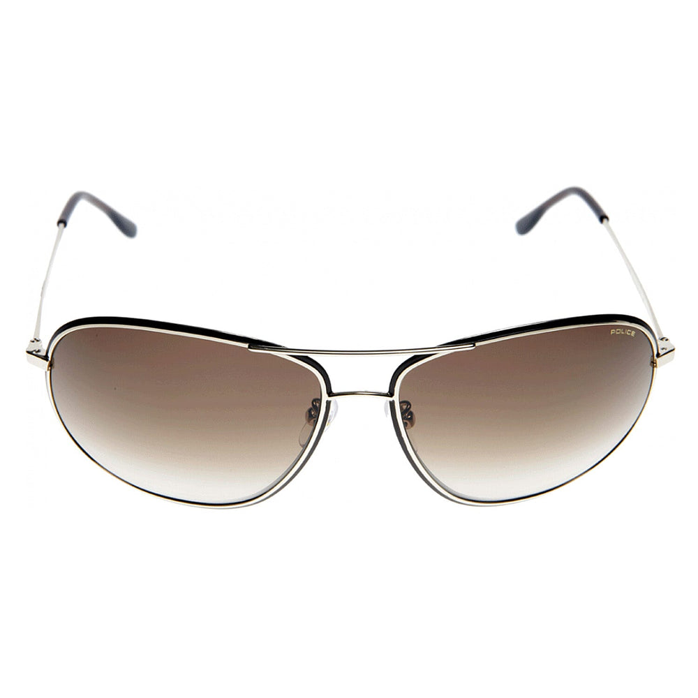 Police UV Protected Full Rim Rectangle Sunglasses 8637 - Brown