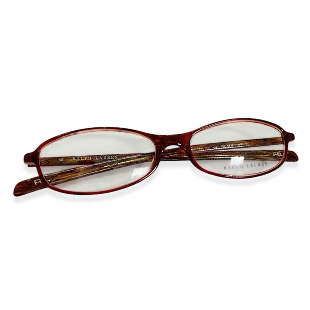 Polo Ralph Lauren Red Marble Effect Acetate Oval Readers (Power 2.5)
