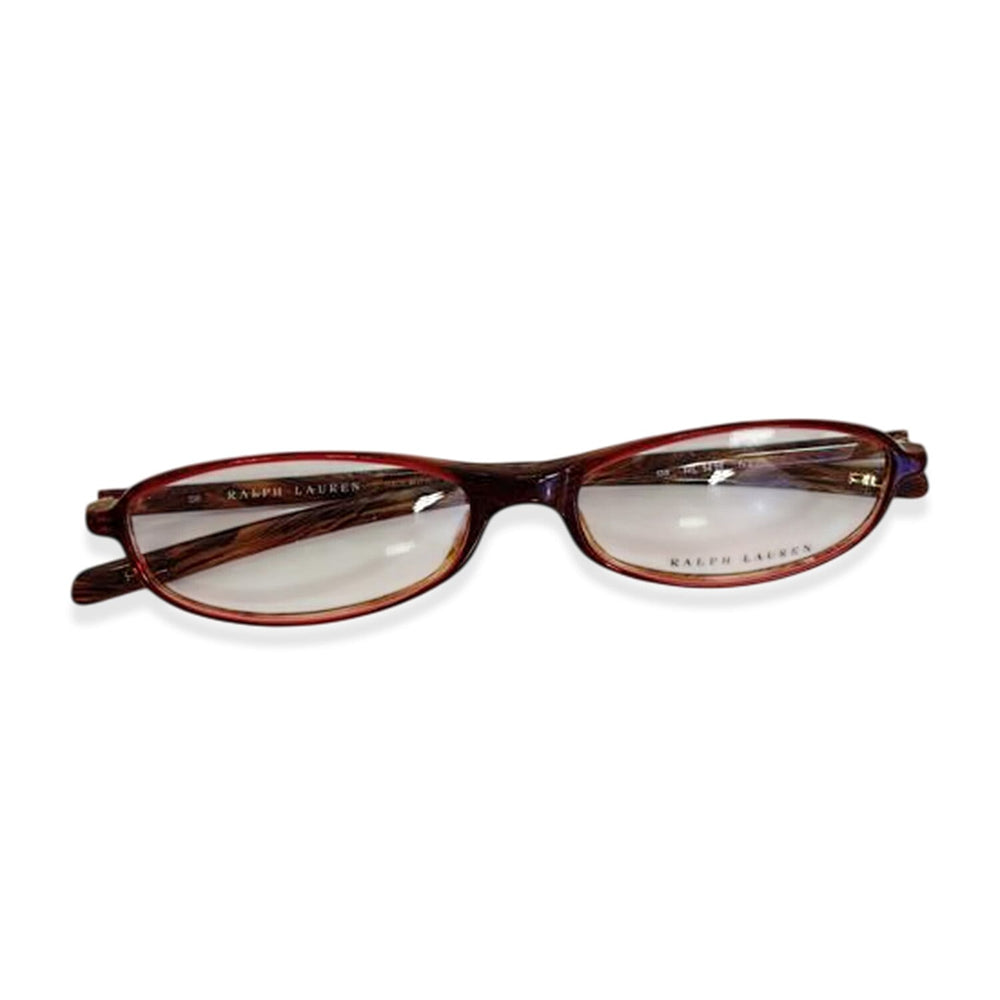 Polo Ralph Lauren Red Marble Effect Acetate Oval Readers (Power 2.5)