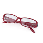 Polo Ralph Lauren Unisex Rectangular Reading Glasses with RL Metal Logo (Power 1.50) - Red
