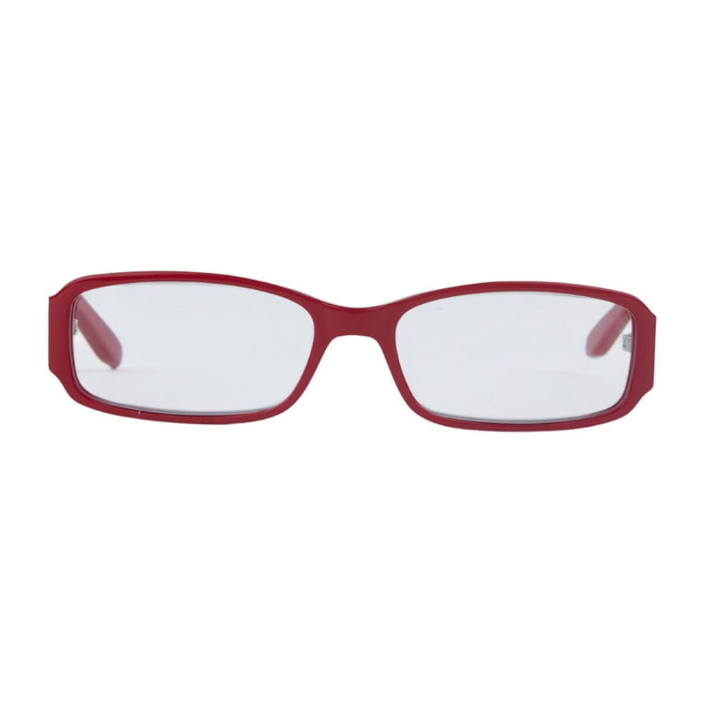 Polo Ralph Lauren Unisex Rectangular Reading Glasses with RL Metal Logo (Power 3.5) - Red