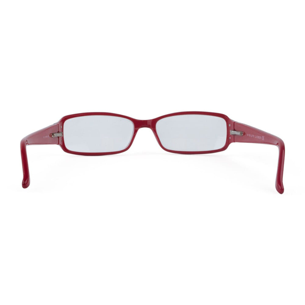 Polo Ralph Lauren Unisex Rectangular Reading Glasses with RL Metal Logo (Power 3.5) - Red