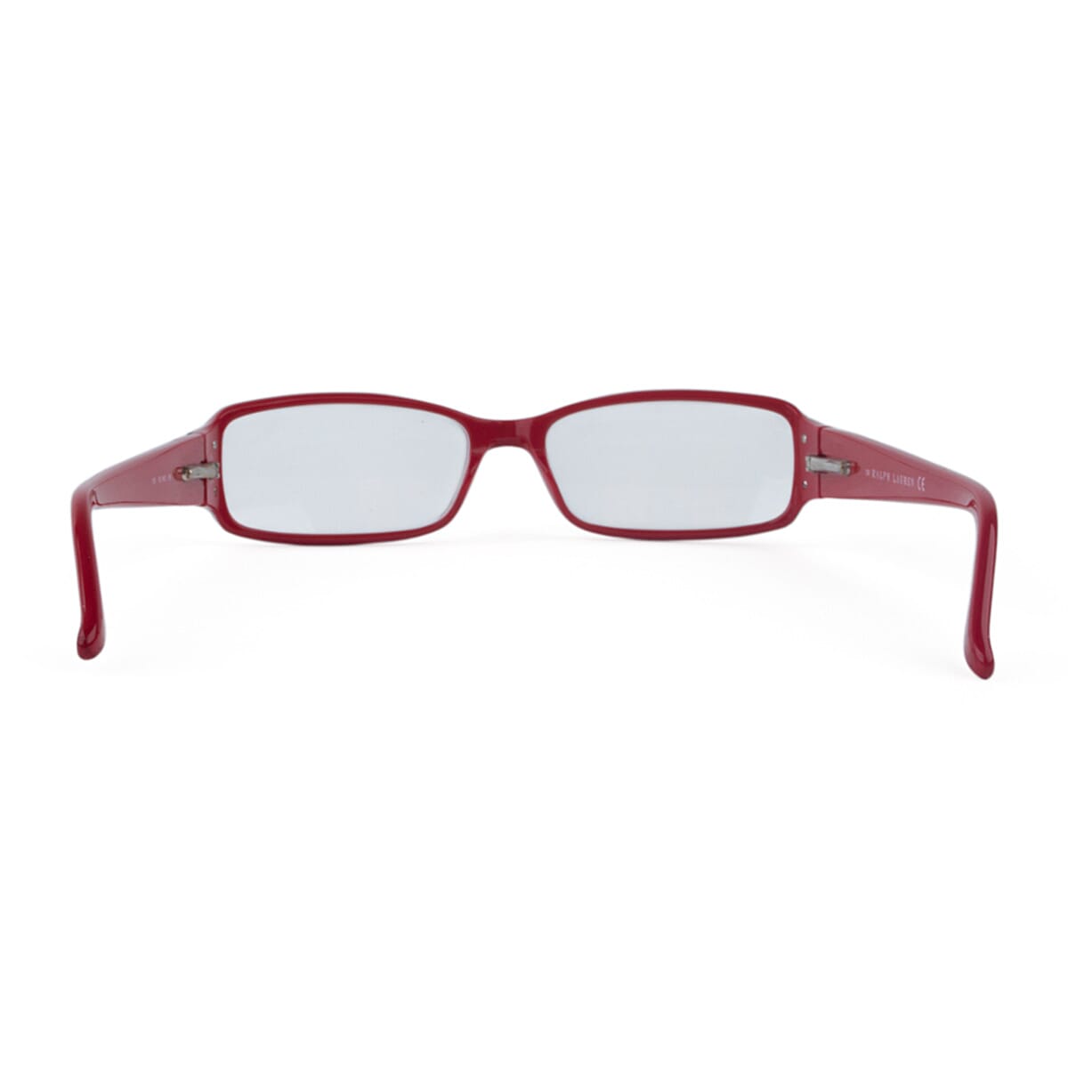 Polo Ralph Lauren Unisex Rectangular Reading Glasses with RL Metal Logo (Power 3.5) - Red