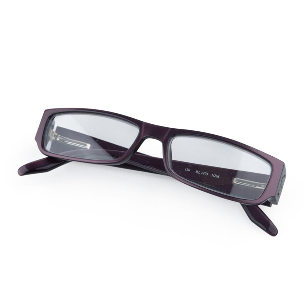 Polo Ralph Lauren Womens Purple Rectangular Reading Glasses with Metal Horse Logo (Power - 2.50)