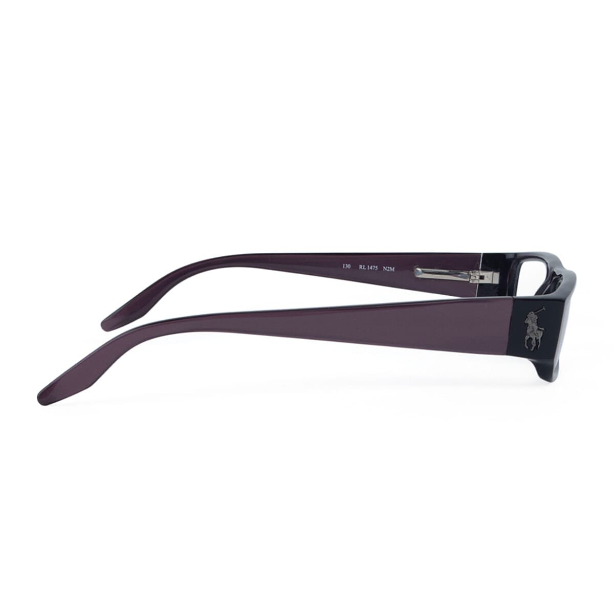 Polo Ralph Lauren Womens Purple Rectangular Reading Glasses with Metal Horse Logo (Power - 3.0)