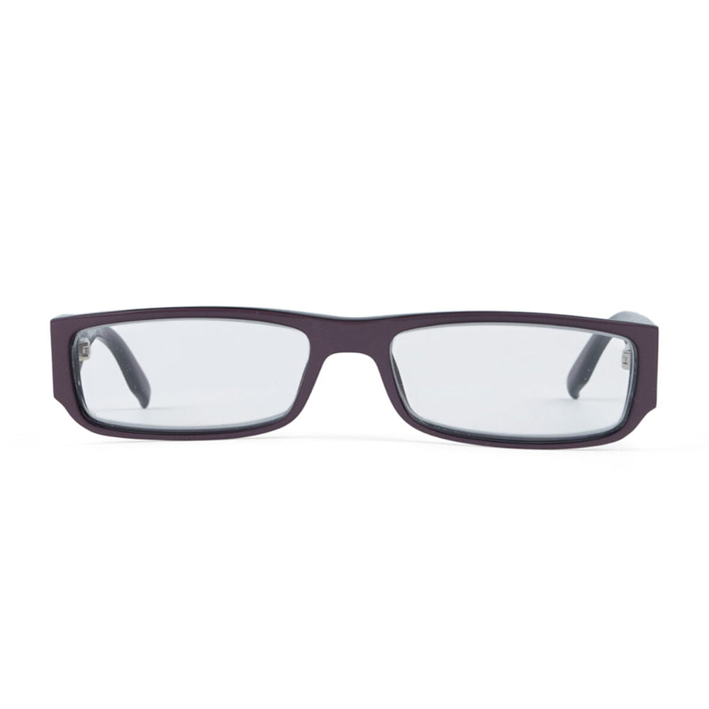 Polo Ralph Lauren Womens Purple Rectangular Reading Glasses with Metal Horse Logo (Power - 4.0)