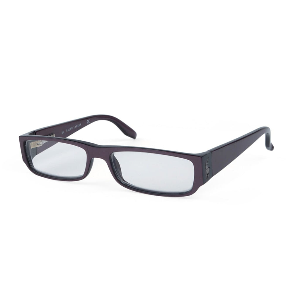 Polo Ralph Lauren Womens Purple Rectangular Reading Glasses with Metal Horse Logo (Power - 4.0)