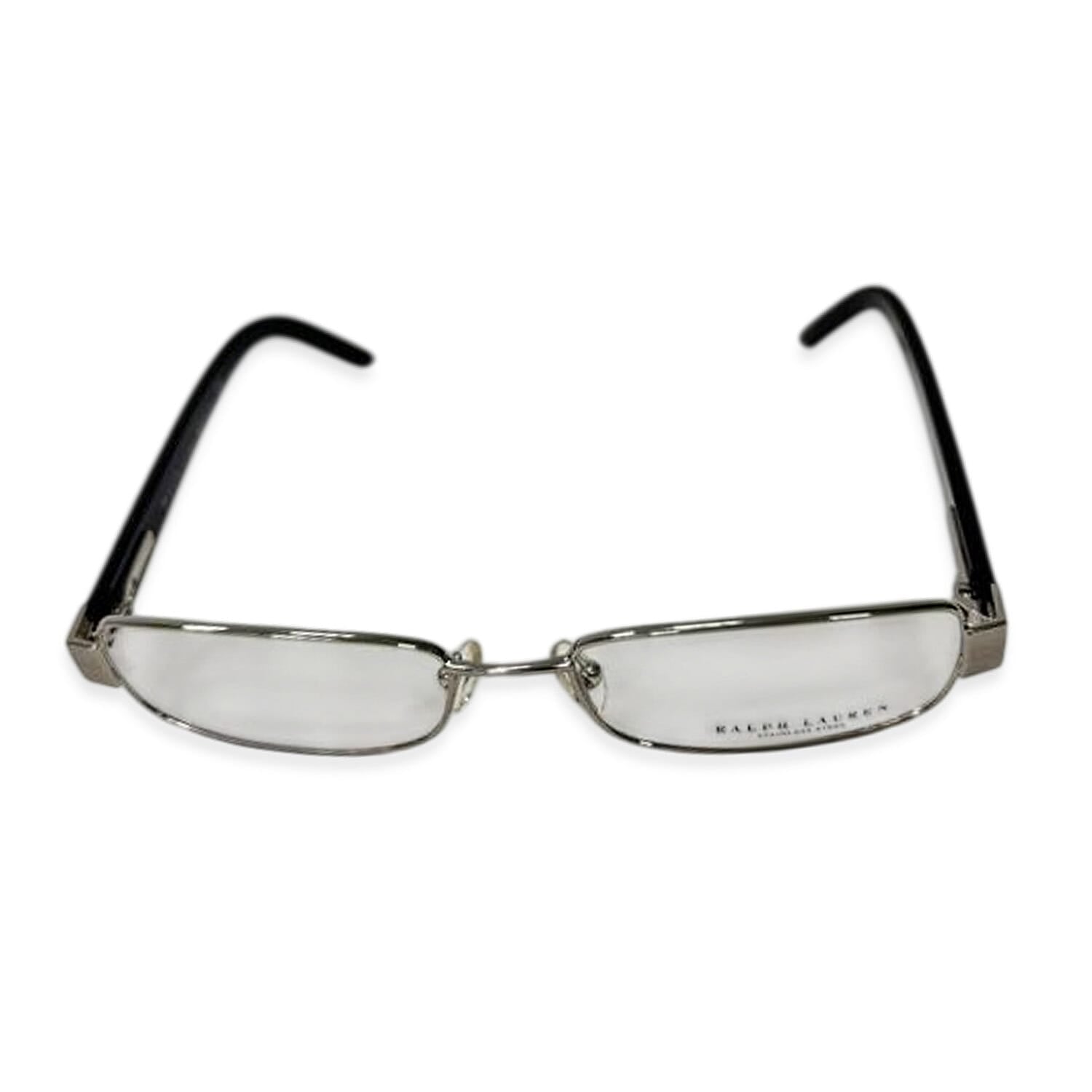 Polo Ralph Silver Metal Rim Readers With Black Acetate Sides And Polo Horse Logo (Power 2)
