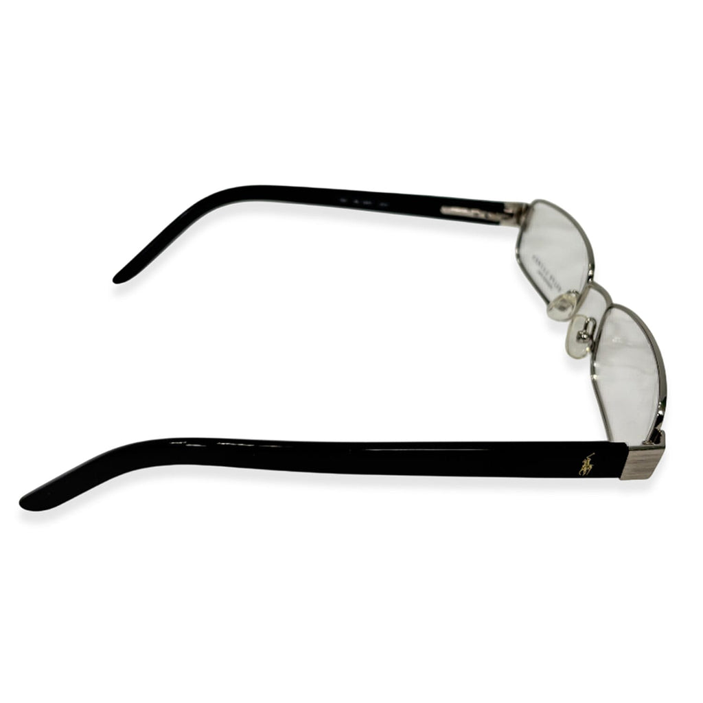 Polo Ralph Silver Metal Rim Readers With Black Acetate Sides And Polo Horse Logo (Power 2)
