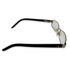 Polo Ralph Silver Metal Rim Readers With Black Acetate Sides And Polo Horse Logo (Power 2)