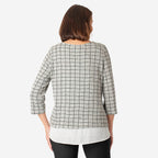 Polyamide Top Size XS ( 6 to 8) - Grey White
