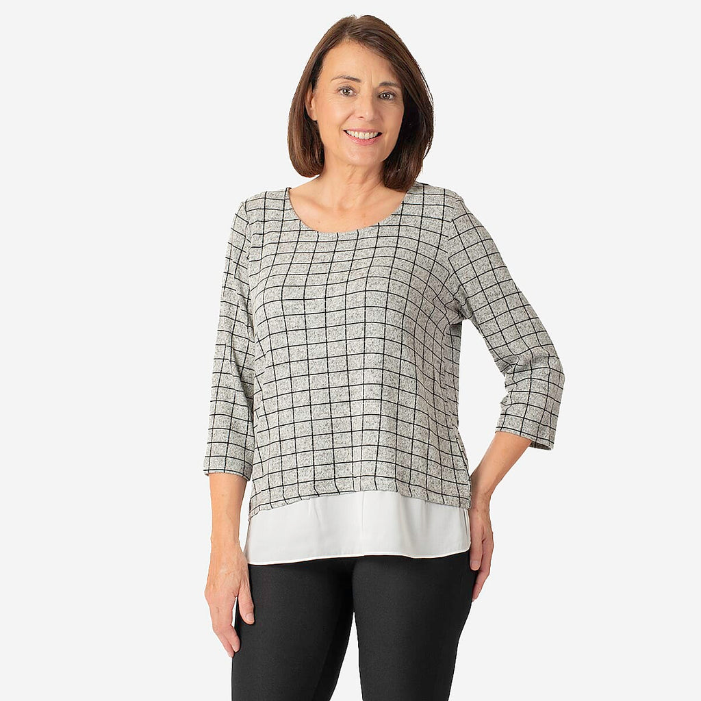 Polyamide Top Size XL (20  to 22) - Grey White