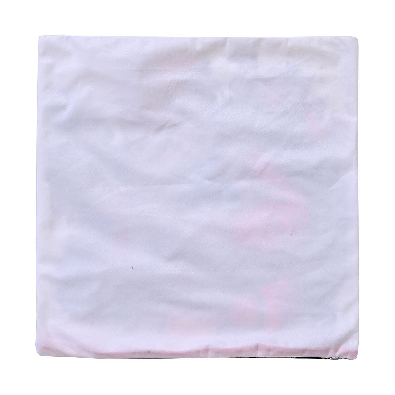 Santa Printed LED Cushion Cover with Filling - Red - (Requires 2AA Batteries - Not Incld)