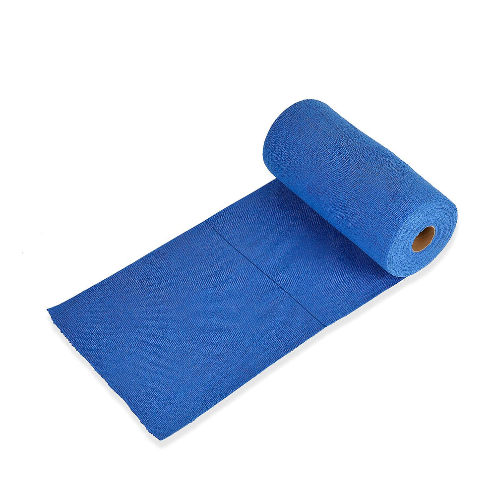 Reusable, Super Absorbent & Lightweight Tear Away Microfiber Towel Roll - Blue 50 Sheets