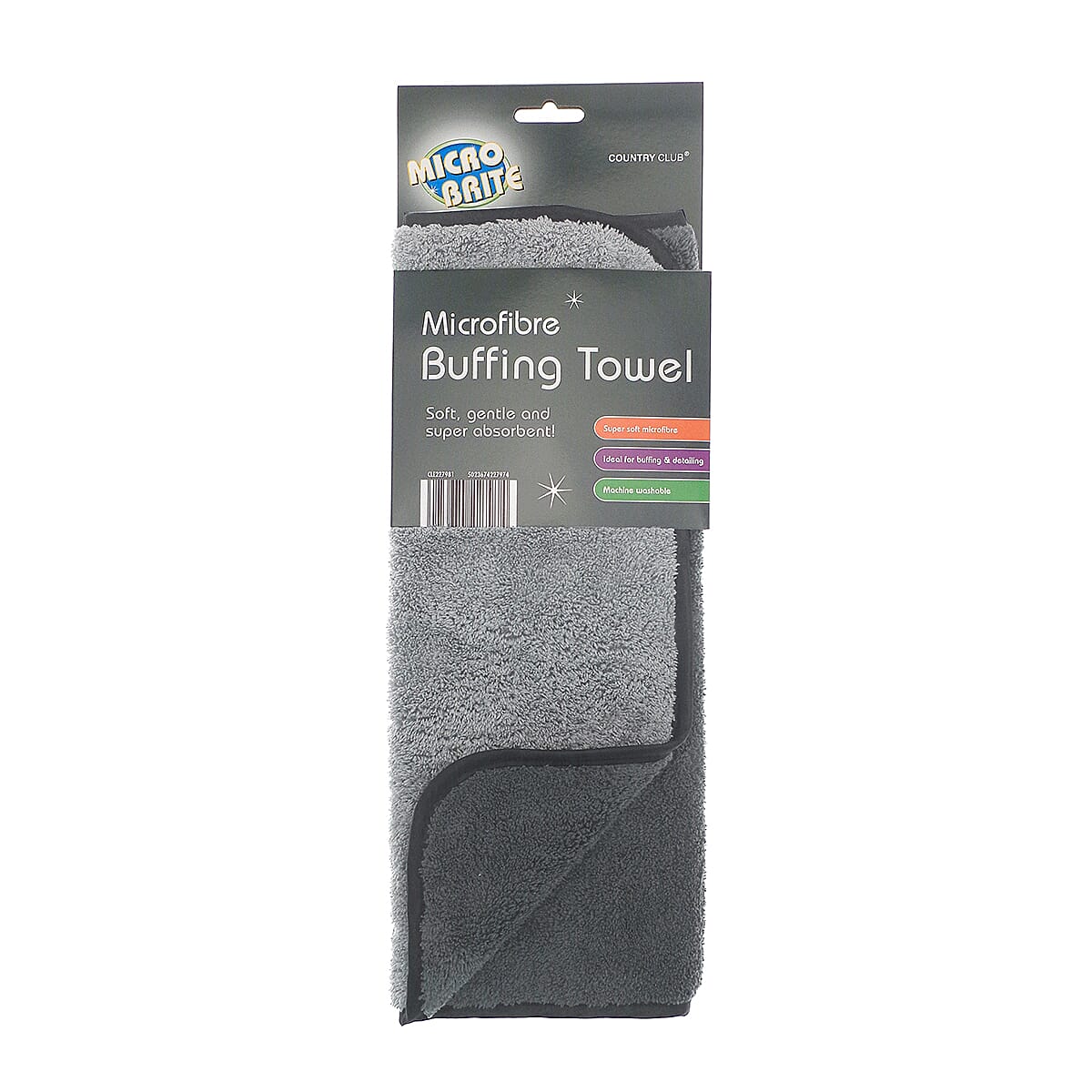 Super Soft Microfibre Buffing Towel - Soft, Gentle and Absorbent, Machine Washable Towel (Size 40x60 cm) - Orange Light Grey