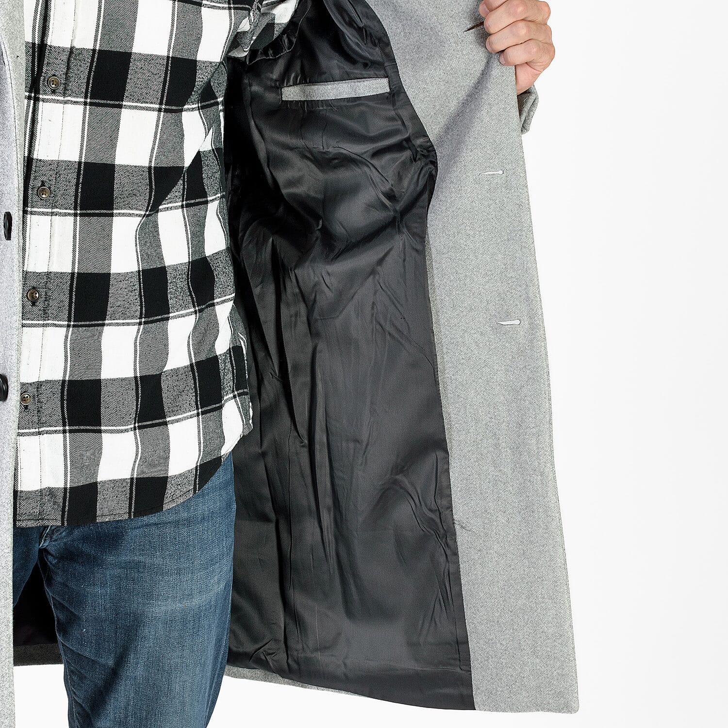 Polyester Coat (Size 1x1 ) - Grey