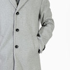 Threadbare Men’s Winter Overcoat – Smart Crombie-Style Longline Coat