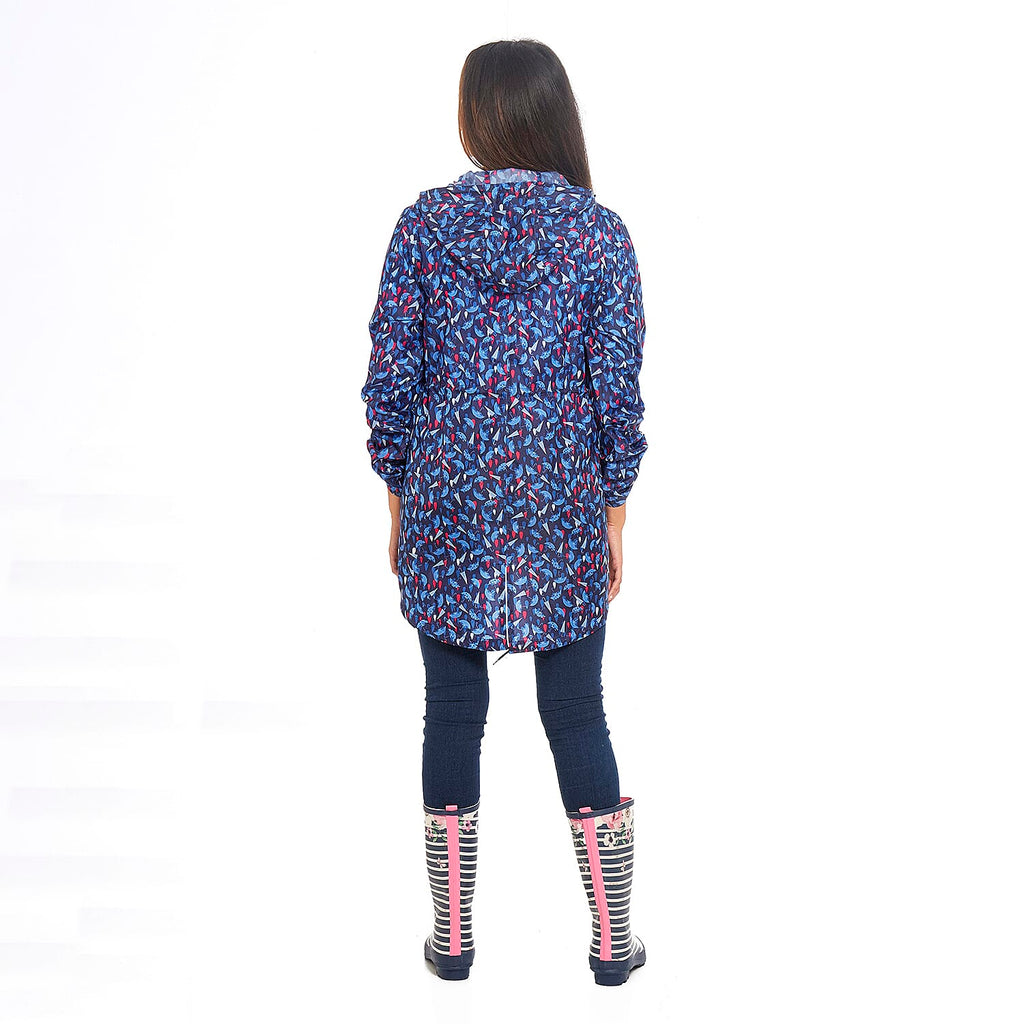 EMMA Umbrella Pattern Rain Jacket (Size L) - Blue