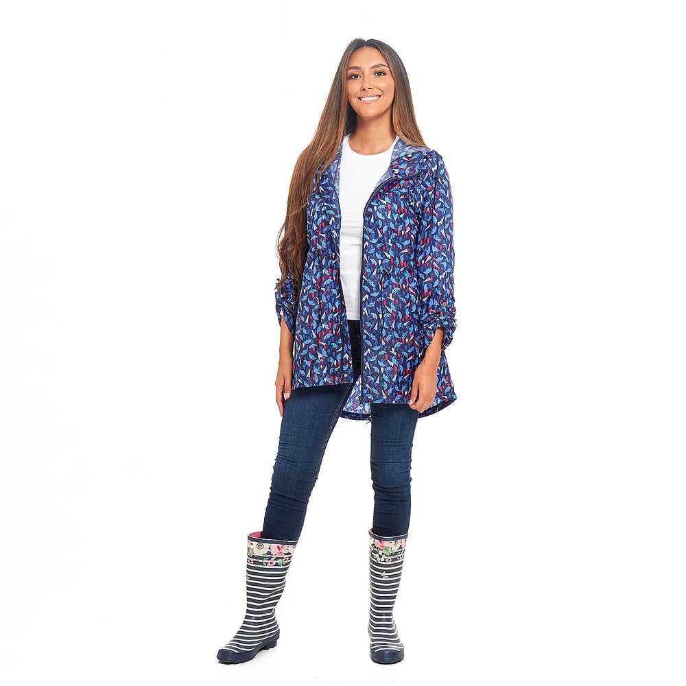 EMMA Umbrella Pattern Rain Jacket (Size XL) - Blue