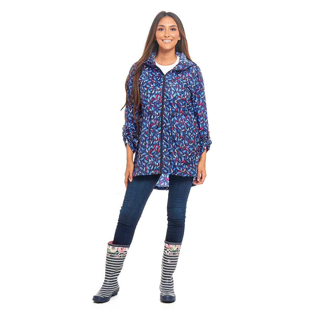 EMMA Umbrella Pattern Rain Jacket (Size XXL) - Blue