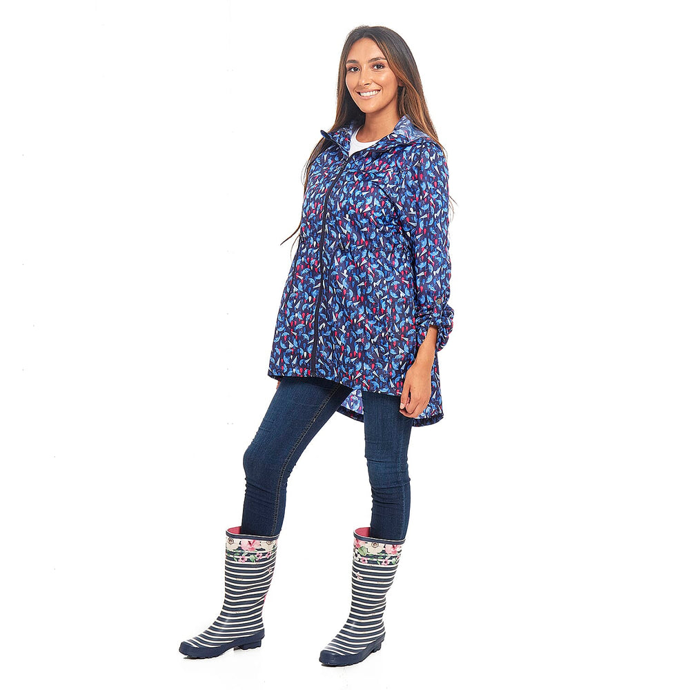 EMMA Umbrella Pattern Rain Jacket (Size XXL) - Blue