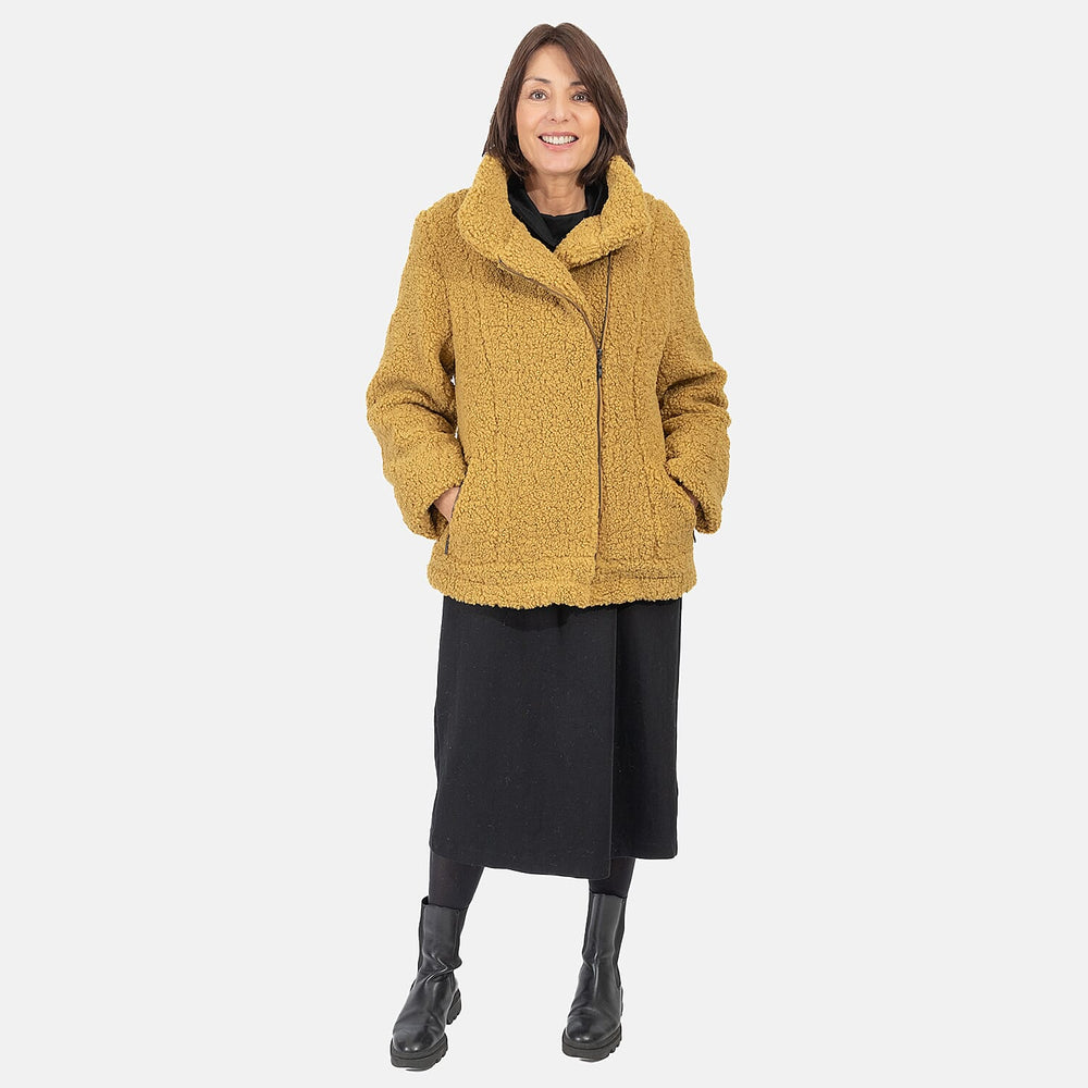 Ladies Bourgcoat Boucle (Size 10) - Mustard