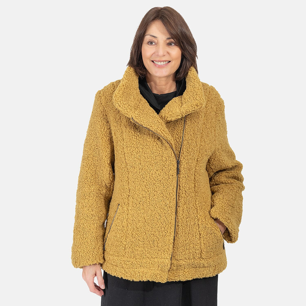 Ladies Bourgcoat Boucle (Size 10) - Mustard