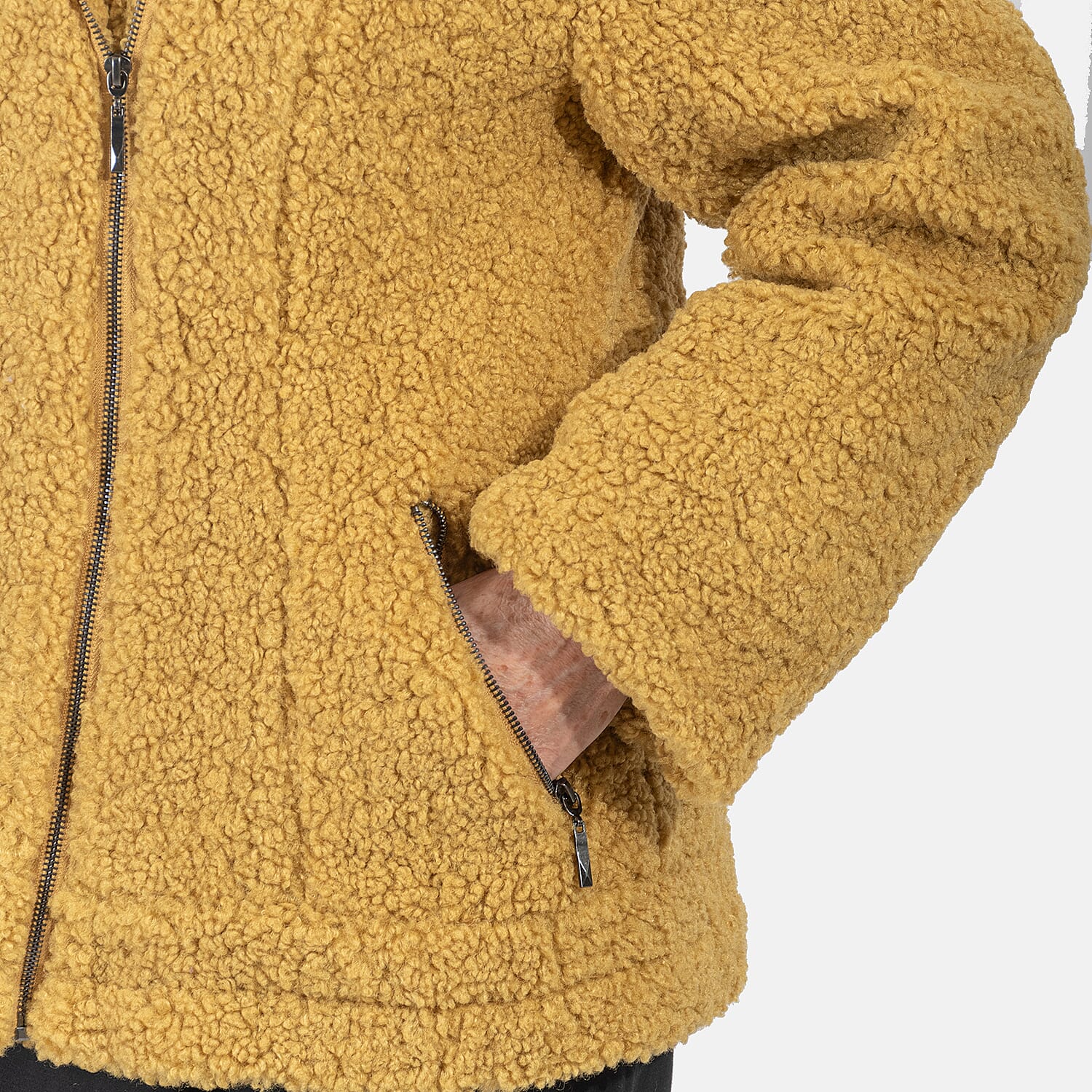 Ladies Bourgcoat Boucle (Size 10) - Mustard
