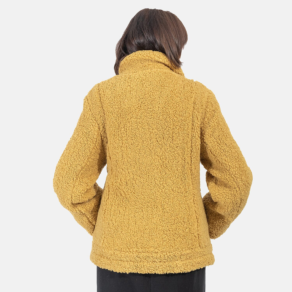 Ladies Bourgcoat Boucle (Size 10) - Mustard