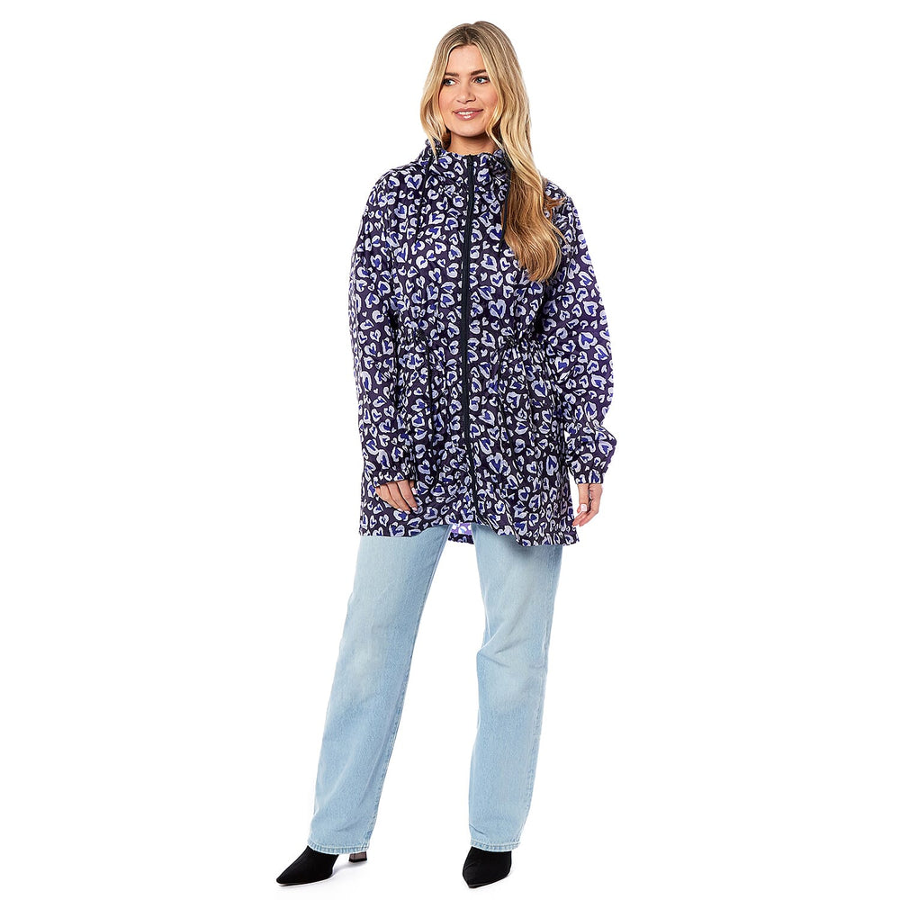 EMMA Heart Pattern Rain Jacket (Size L) - Leopard