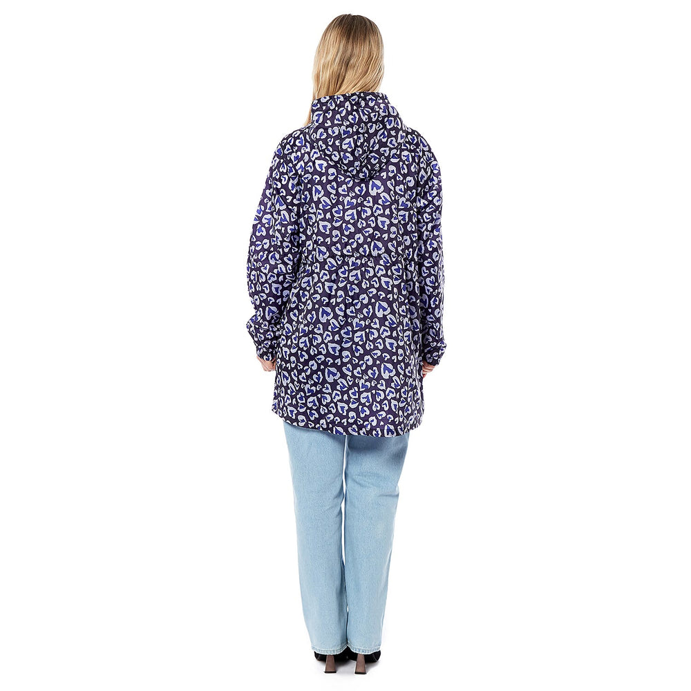 EMMA Heart Pattern Rain Jacket (Size L) - Leopard
