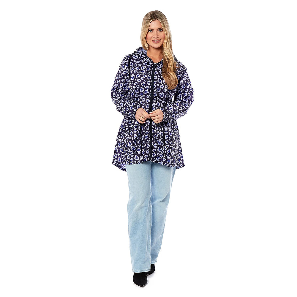 EMMA Heart Pattern Rain Jacket (Size L) - Leopard