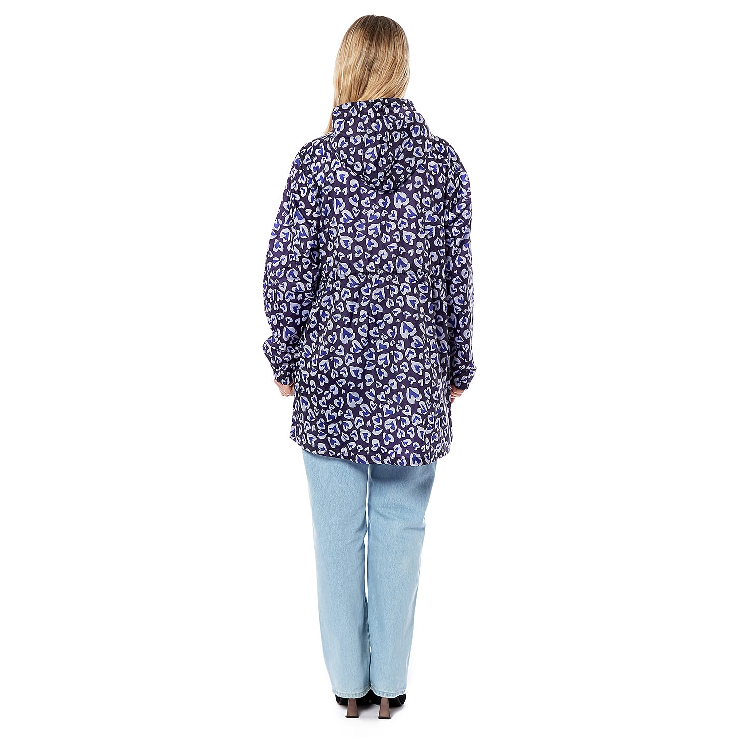 EMMA Heart Pattern Rain Jacket (Size XXL) - Leopard