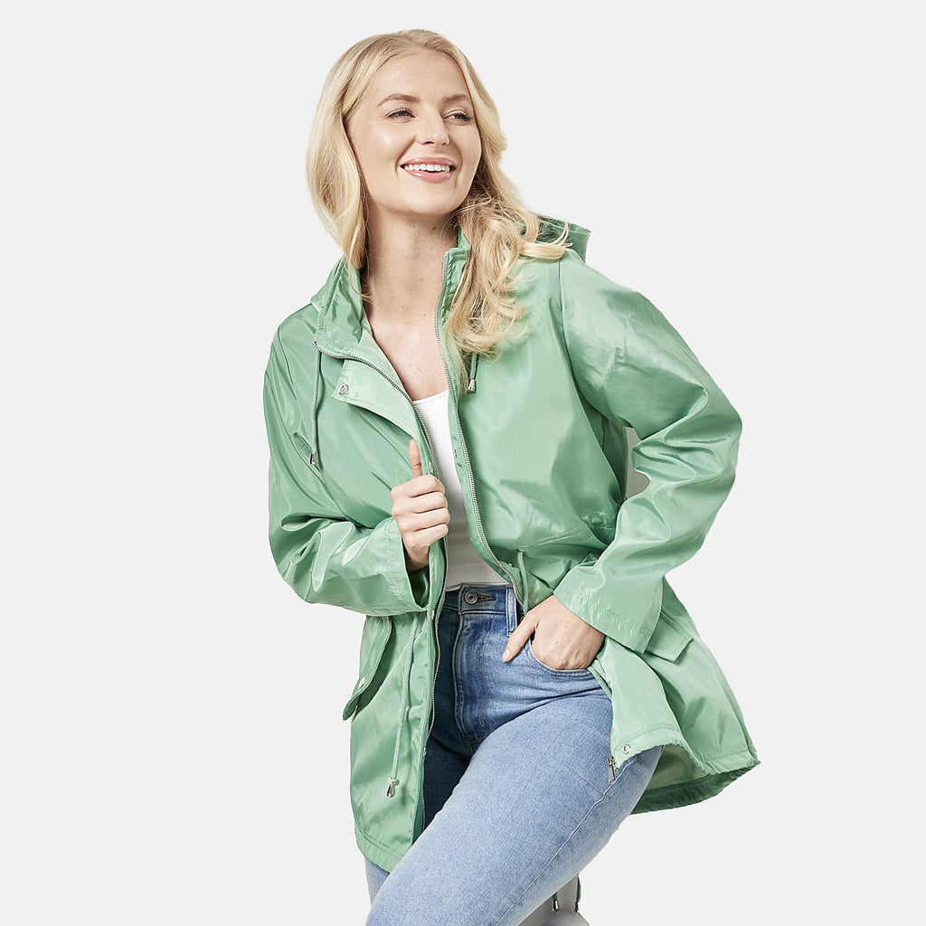 Mudflower Women’s Waterproof Hooded Raincoat