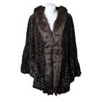 19V69 ITALIA by Alessandro Versace Faux Fur Jacket (Size L-XL) - Brown - Black