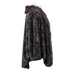 19V69 ITALIA by Alessandro Versace Faux Fur Jacket (Size L-XL) - Brown - Black